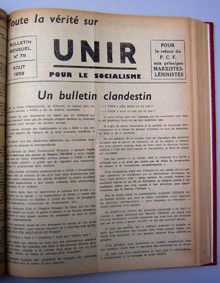 UNIR N°79 aou 1959 couv web